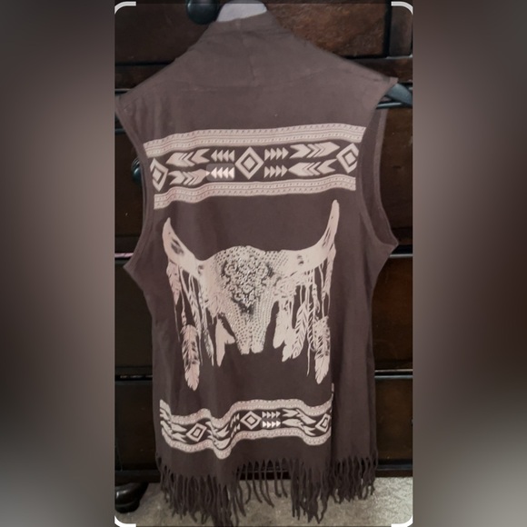 Sleeveless Brown Women's Top - Picture 3 of 4